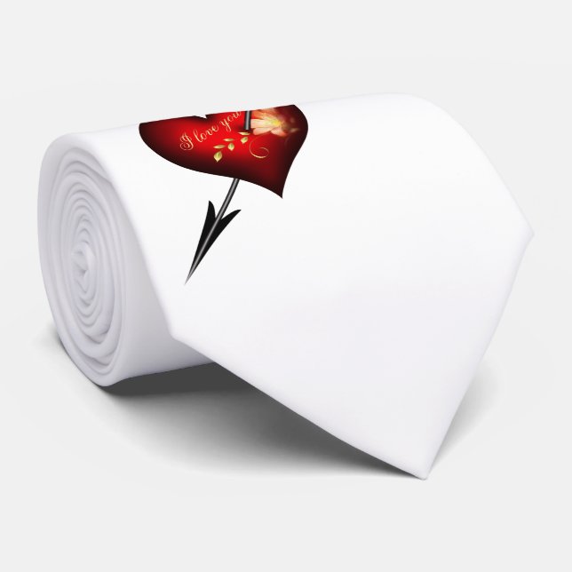 I Kärlek, hjärtat och pilen Slips (Rullad)