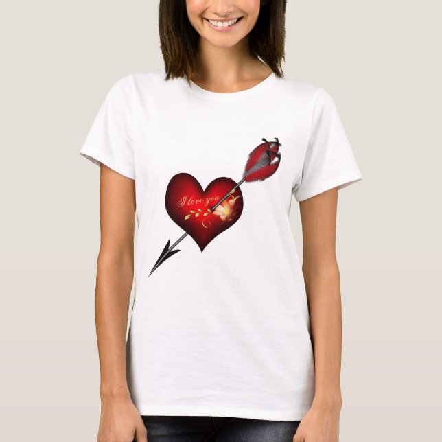 I Kärlek, hjärtat och pilen Tee Shirt (Framsida)