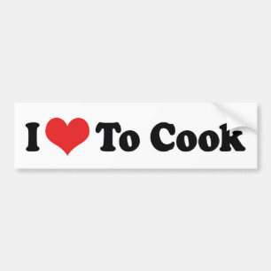 I Kärlek Hjärtat till Cook - Chef Baker Cooking Äl Bildekal
