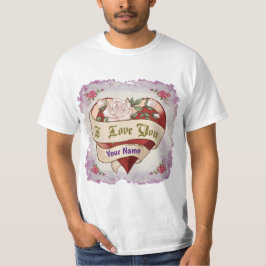 I Kärlek Hjärtat Valentine Heart anpassningsbar t- T Shirt