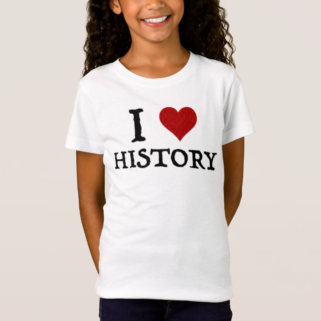 I Kärlek (hjärtats historia) T Shirt (Framsida)