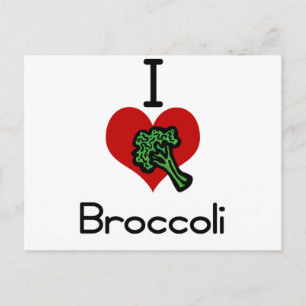I kärlek-hjärtbroccoli vykort