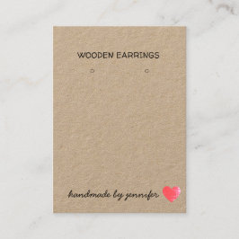 I kärlek Hjärthandtag gjord av Namn arringinnehava Visitkort