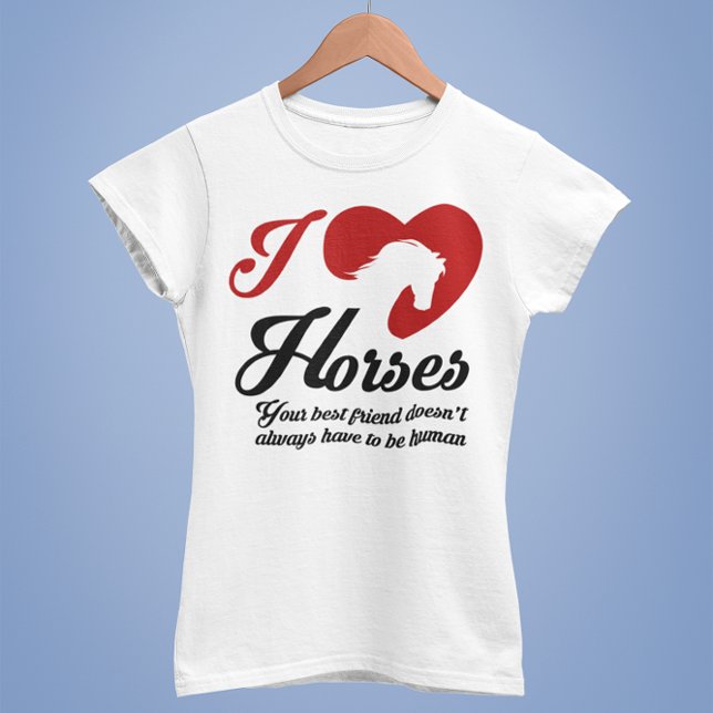 I Kärlek/Hjärthästar T-shirt (Skapare uppladdad)