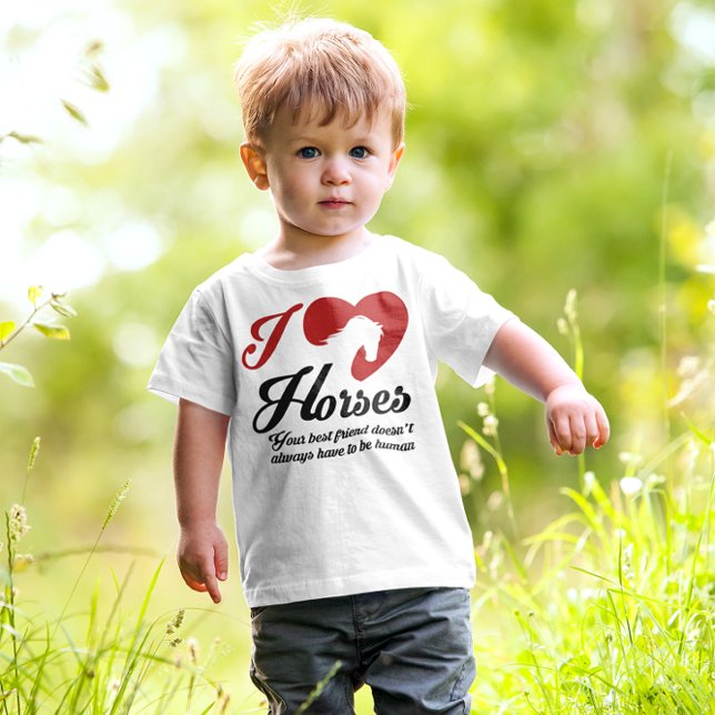 I Kärlek/Hjärthästar Tee Shirt (Skapare uppladdad)