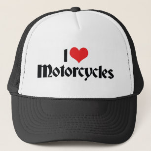 I Kärlek Hjärtmotorcyklar Truckerkeps
