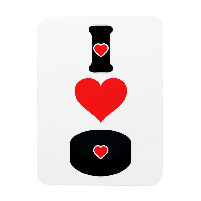 I kärlek hockey magnet (Vertikal)