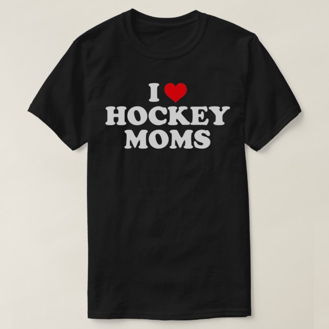 I Kärlek Hockey Mammor Funny Design T Shirt (Design framsida)