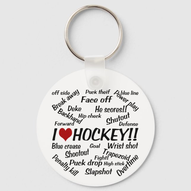 I Kärlek Hockey Nyckelring (Framsida)