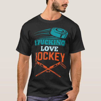 I Kärlek Hockey Pucking T Shirt