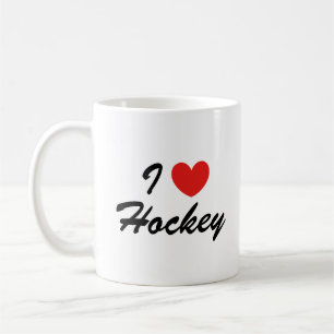 I Kärlek Hockey Sports Typography Coffee Mugg