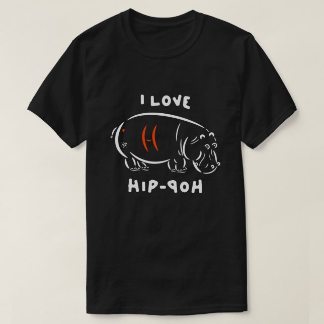 I kärlek, höft-skutt (och flodbäcken)! t shirt (Design framsida)