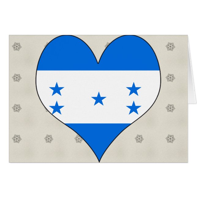 I Kärlek Honduras Hälsningskort (Framsidan Horizontal)