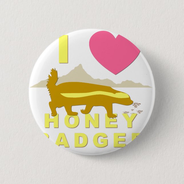 I kärlek honey badger knapp (Framsida)