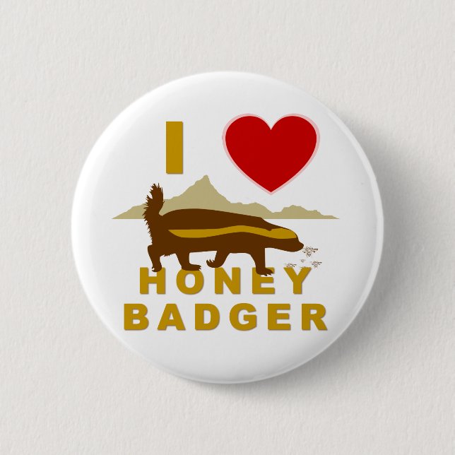I KÄRLEK HONEY BADGER KNAPP (Framsida)