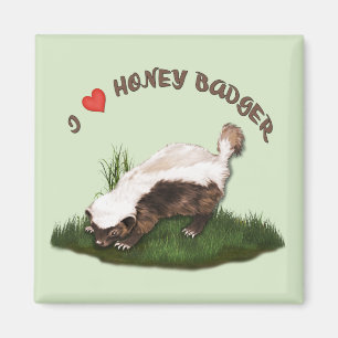 I KÄRLEK HONEY BADGER MAGNET