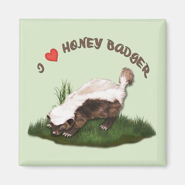 I KÄRLEK HONEY BADGER MAGNET (Framsidan)