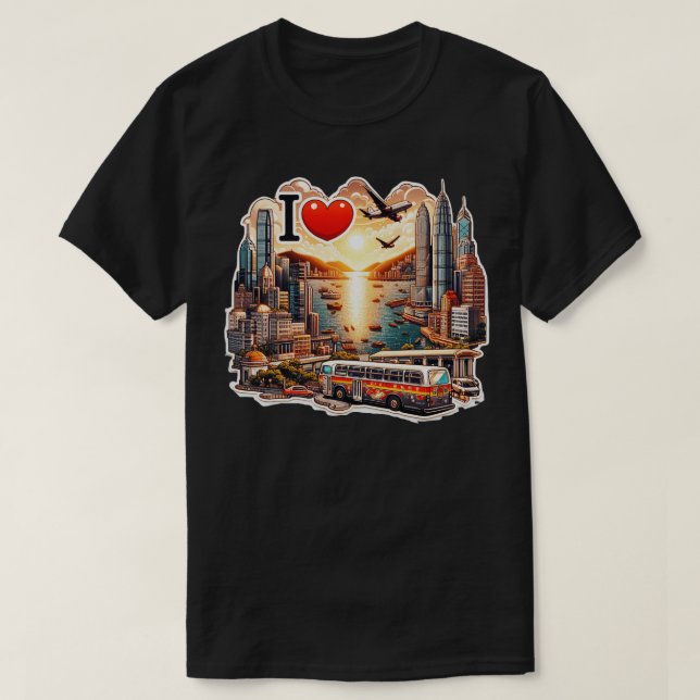 I Kärlek Hong Kong 16 T Shirt (Design framsida)