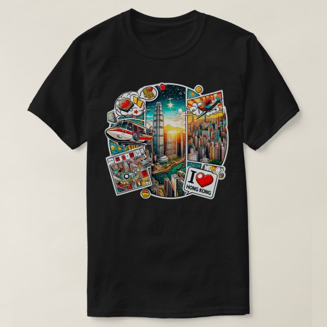 I Kärlek Hong Kong 17 T Shirt (Design framsida)