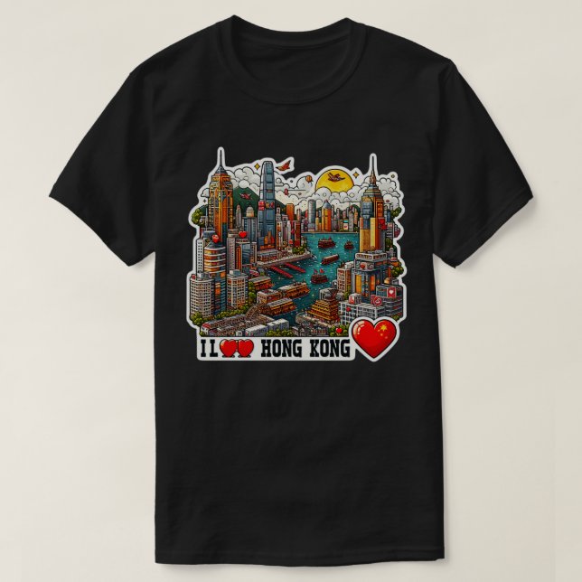 I Kärlek Hong Kong 1 T Shirt (Design framsida)