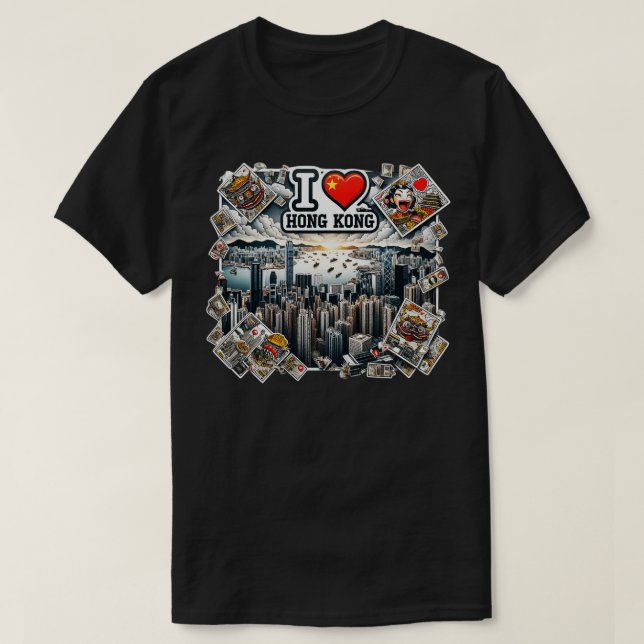 I Kärlek Hong Kong 2 T Shirt (Design framsida)