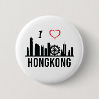 I kärlek Hong Kong Skyline Hong Kong Sydasien