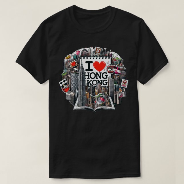 I Kärlek Hongkong 6 T Shirt (Design framsida)