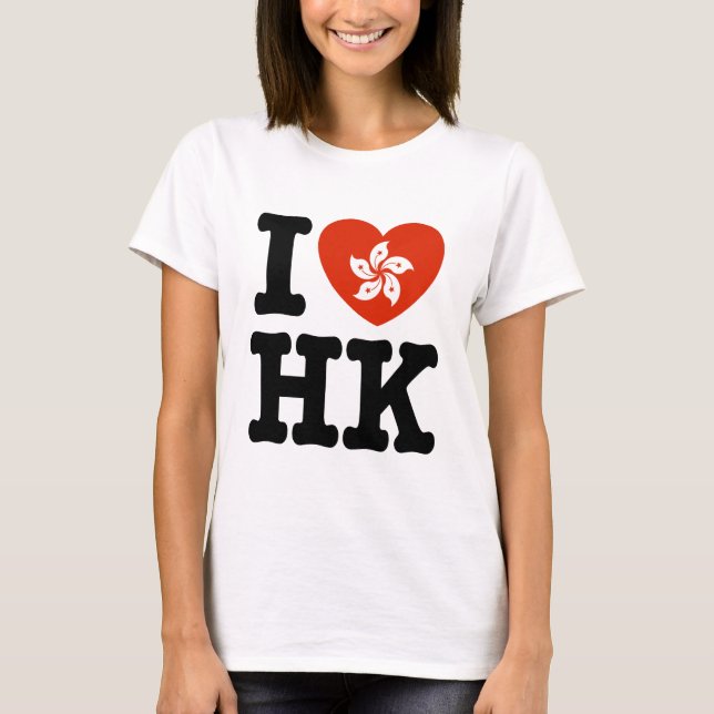 I Kärlek Hongkong Tee Shirt (Framsida)