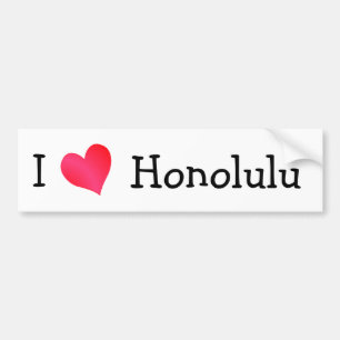 I Kärlek Honolulu Bildekal
