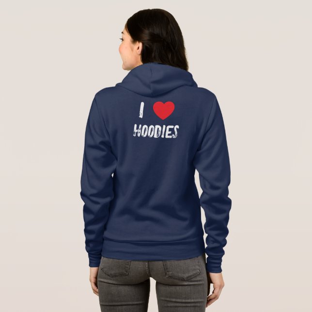 I Kärlek Hoodies T-Shirt (Hel baksida)