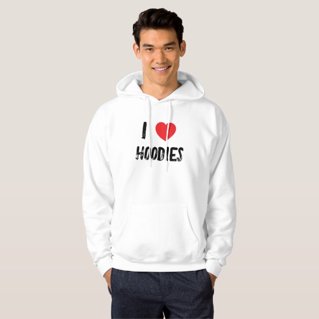 I Kärlek Hoodies T-Shirt Hoodie (Hel framsida)