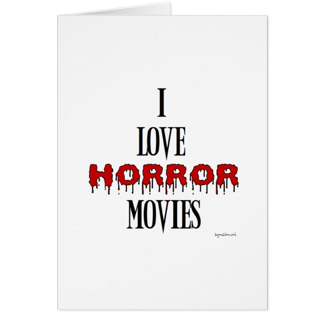 I kärlek Horror-filmer Hälsningskort (Framsidan)