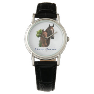 I kärlek Horses Armbandsur