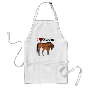 I Kärlek Horses BBQ Apron Förkläde