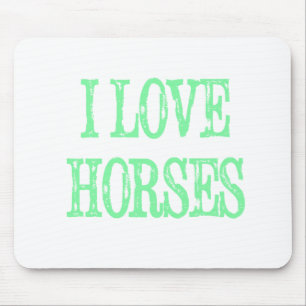 I Kärlek Horses Blek Grönt Musmatta
