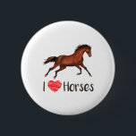 I Kärlek Horses  Equestrian Gift Ide Knapp<br><div class="desc">I Kärlek Horses  Equestrian Gift Idea</div>
