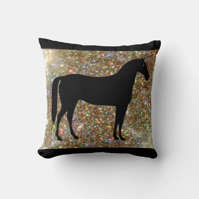 I Kärlek Horses Gnistra Dekorativ kudde (Framsida)