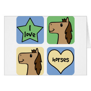 I Kärlek Horses Hälsningskort
