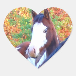 I Kärlek Horses Heart Stickers Hjärtformat Klistermärke