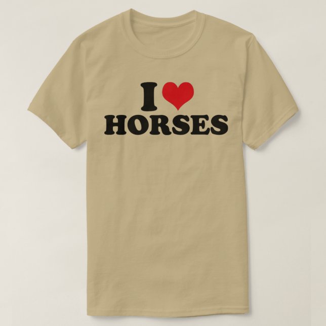 I Kärlek Horses Horse T Shirt (Design framsida)