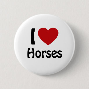 I kärlek Horses Knapp