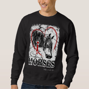 I Kärlek Horses Lång Ärmad Tröja