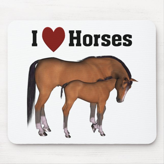 I Kärlek Horses Mousepad Musmatta (Framsidan)