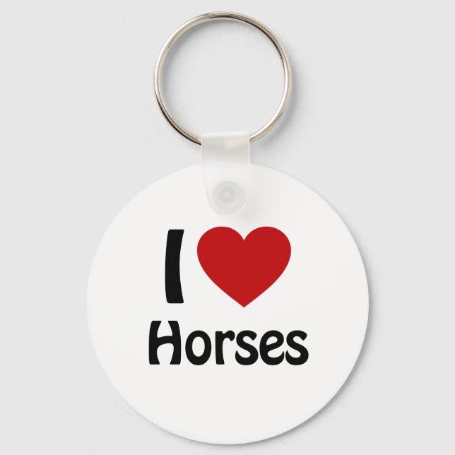 I kärlek Horses Nyckelring (Framsida)