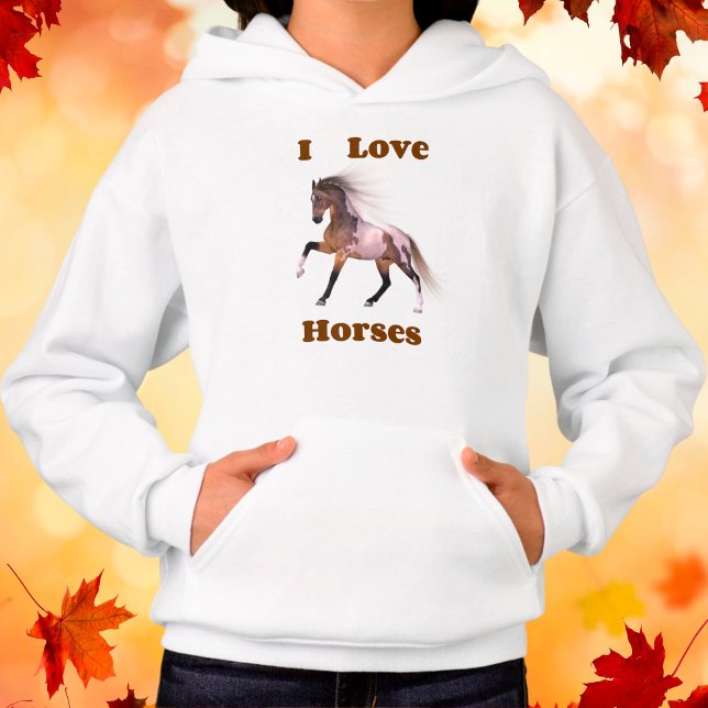 I Kärlek Horses - Paint Horse Sweatshirt T Shirt (Skapare uppladdad)