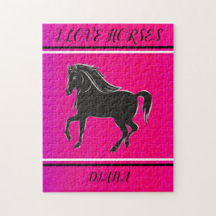 I KÄRLEK HORSES PERSONLIG PUZZLE. JIGSAW PUSSEL