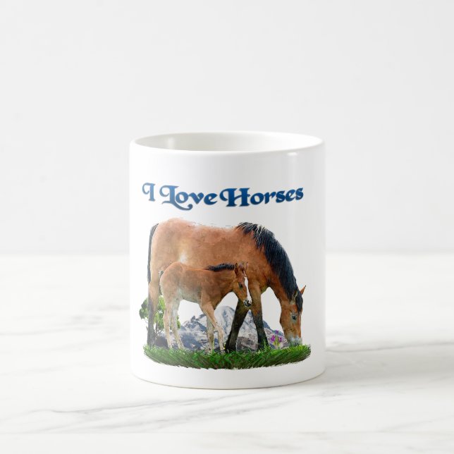 I kärlek Horses products Kaffemugg (Center)