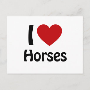 I kärlek Horses Vykort