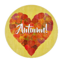 I Kärlek Höst, fetstil - Röda Aspen Löv Heart 1