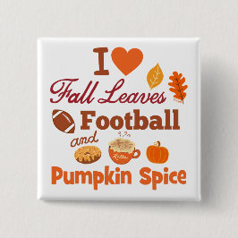 I Kärlek Höst löv Football and Pumpkin Spice. Knapp